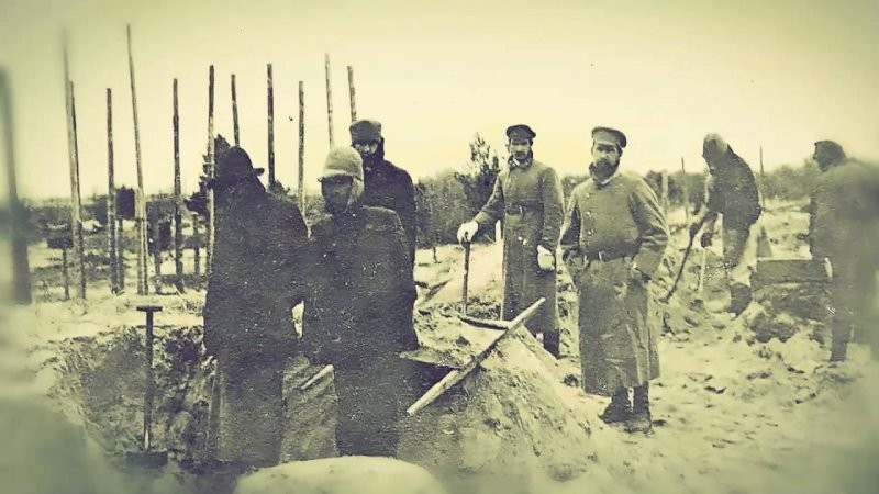 Концлагерь на острове Мудьюг неподалеку от Архангельска, открыты британскими войсками
