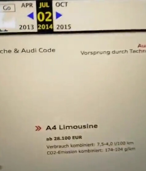 Цена на авто на немецком сайте в 2014 году