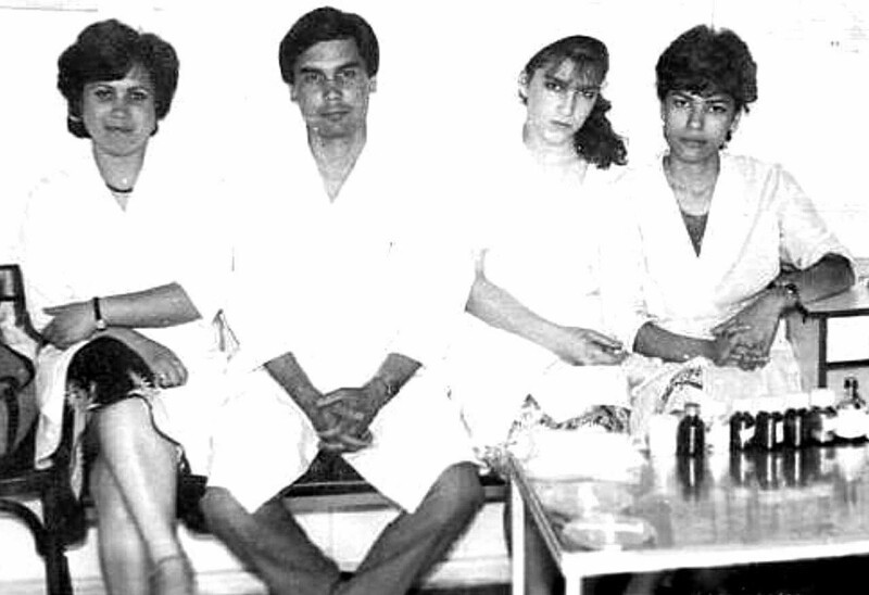  Стоматолог Гурбангулы Бердымухамедов с коллегами, Туркменистан, 1980-е годы