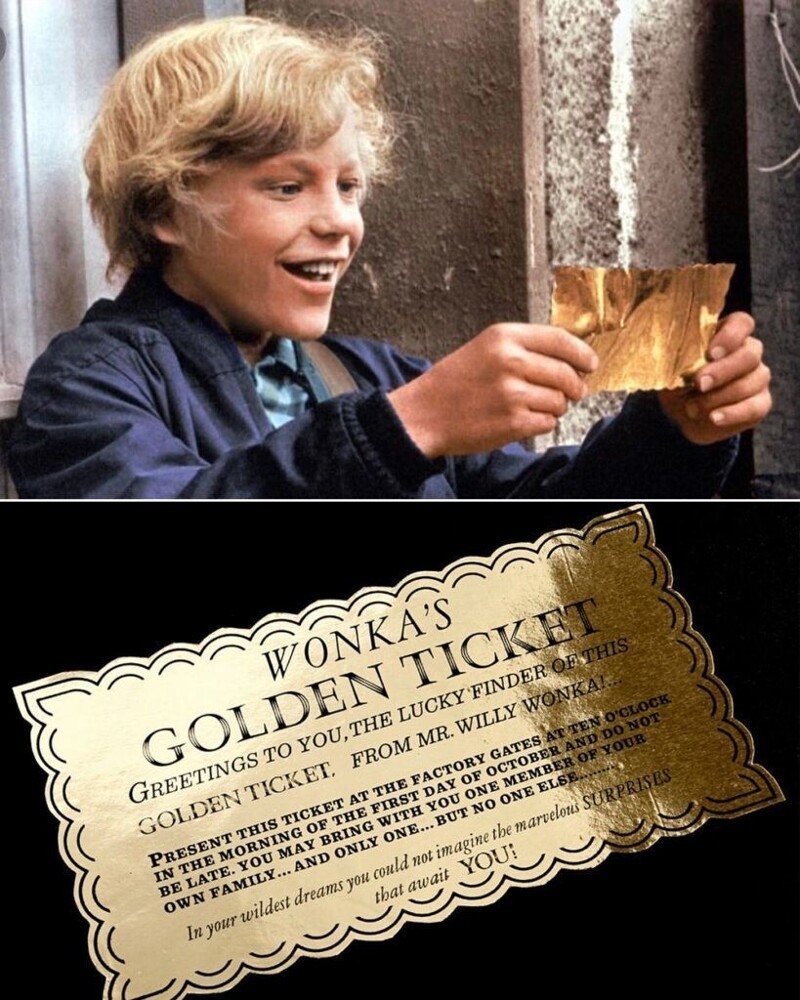Золотой билет - "Вилли Вонка и шоколадная фабрика"