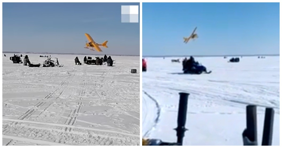 В Новосибирске пилот спортивного самолета намеренно пугал любителей зимней рыбалки