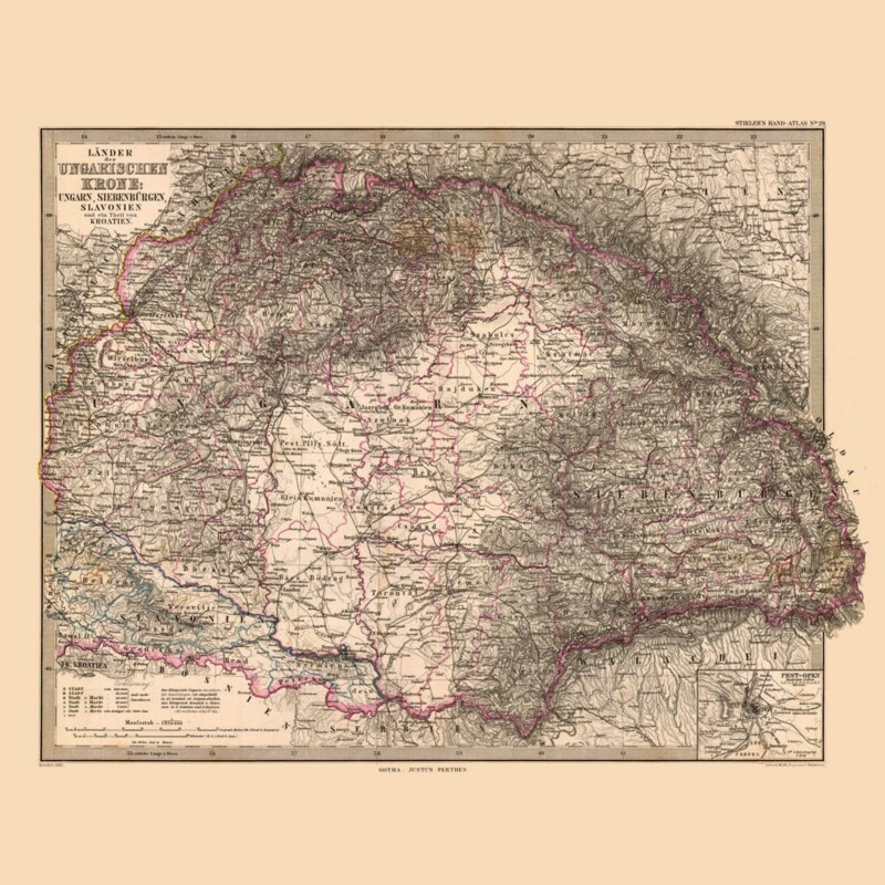 Венгрия в 1885 году и сейчас