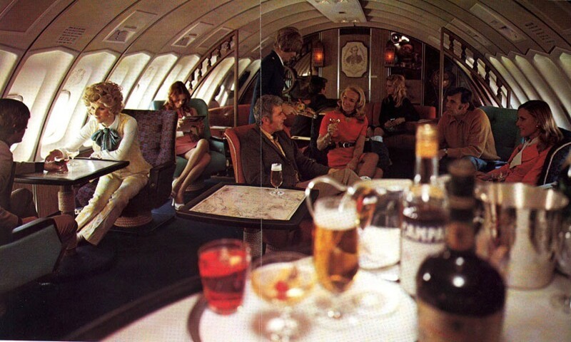 Роскошь полета с Qantas Airways, 1971 год