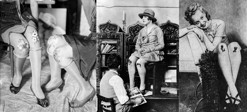 Раскрашивать колени - забытая тенденция красоты 1920-х годов