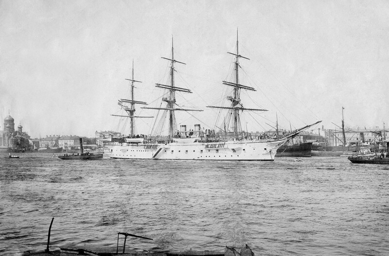 1904. Учебный корабль императорского флота «Шарлотта» на Неве