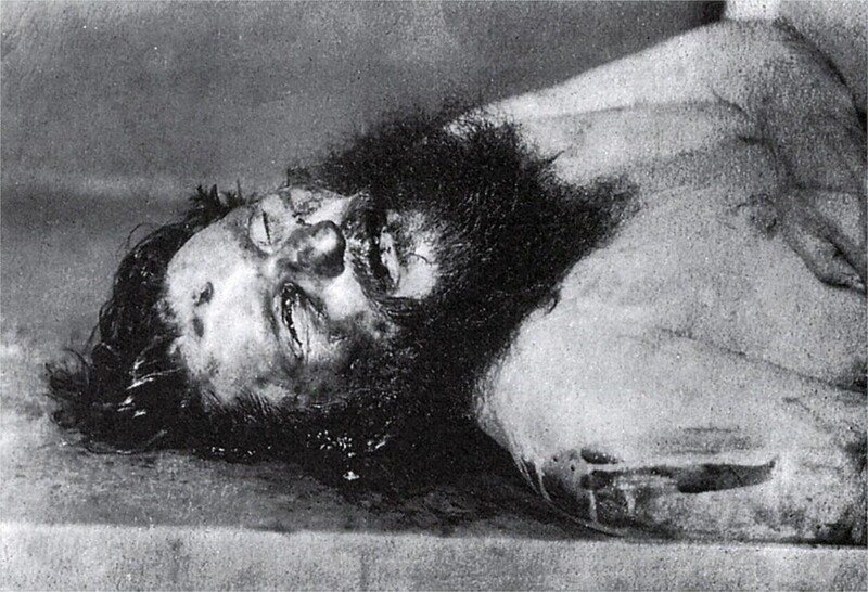 Тело убитого Григория Распутина, 1917 год