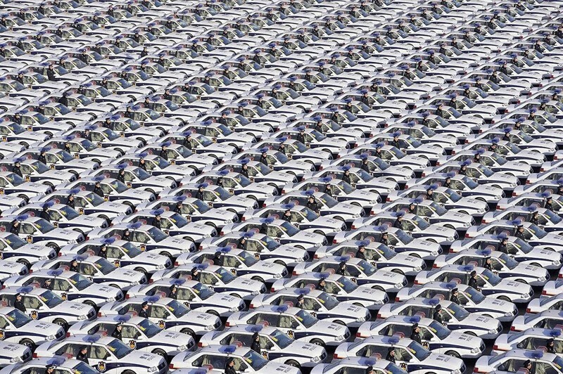 Полицейские в провинции Шаньси. (Reuters)