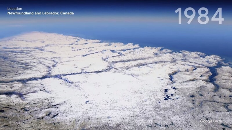 Как таяли ледники в разные точках планеты. Канада, провинция Ньюфаундленд и Лабрадор.