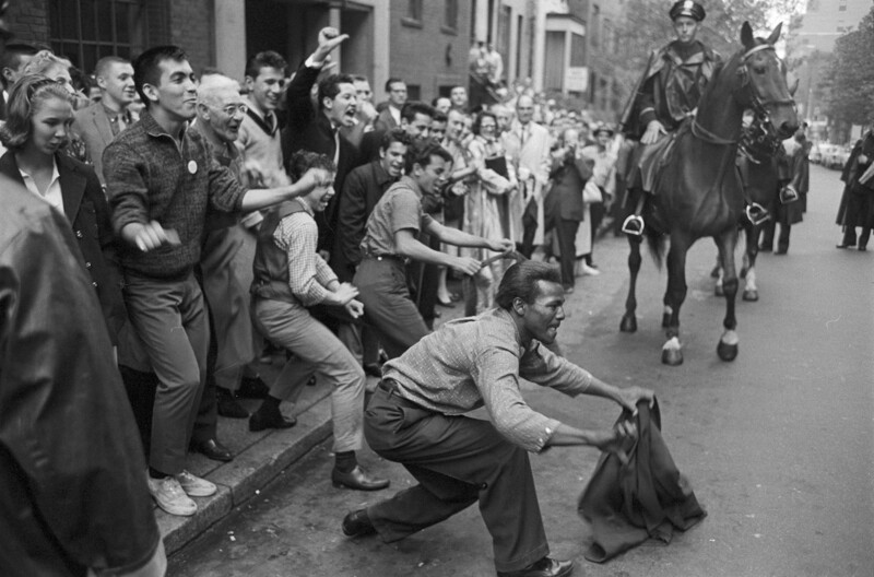 1960. Демонстрация в Нью-Йорке против приезда Никиты Хрущева. 21 сентября. Фоторепортаж