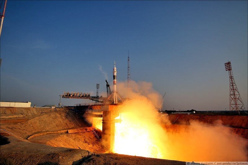 Как снимают взлет ракеты на Байконуре