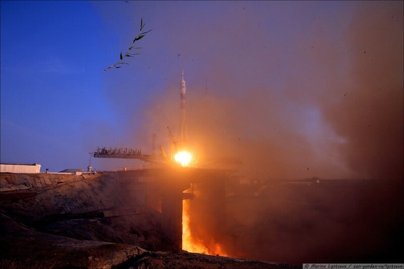 Как снимают взлет ракеты на Байконуре