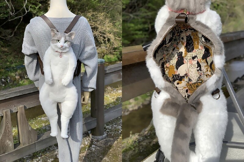 Японка сшила рюкзак-кота. Это просто чудо что такое!