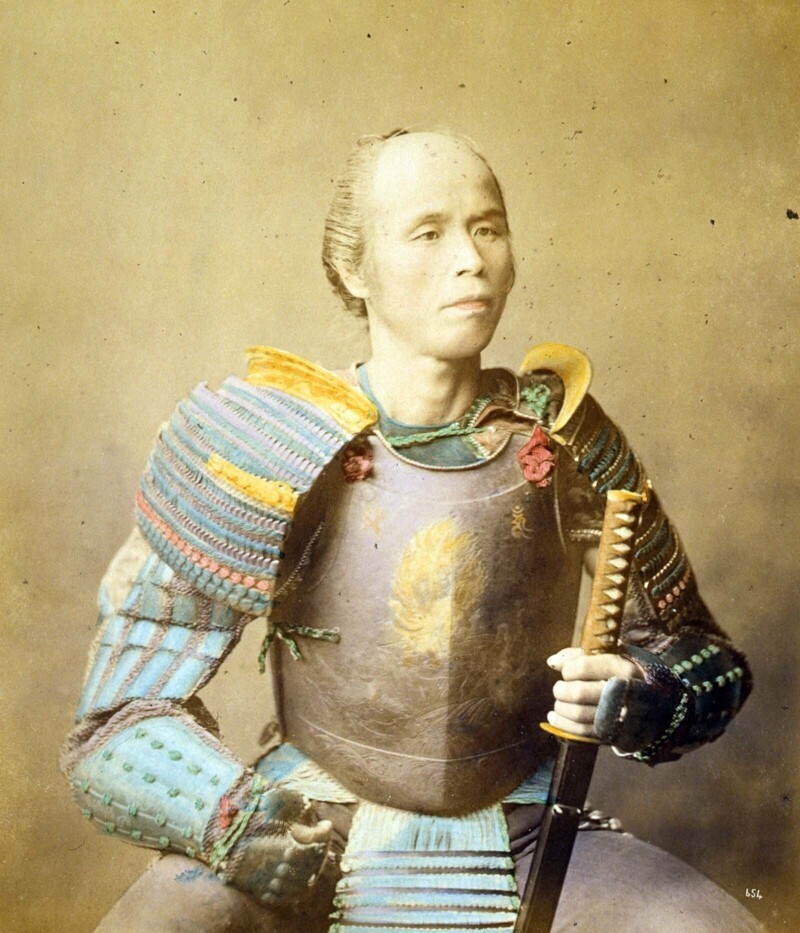 Последние японские самураи: фотографии в цвете, 1860-1900 гг