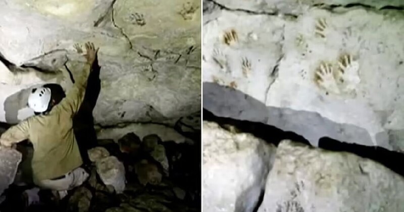 На стенах пещеры в Мексике нашли отпечатки детских ладоней