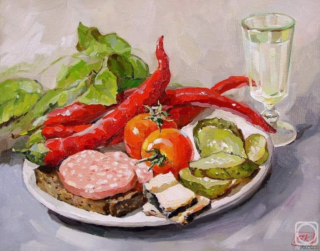 Художник рисовал мясо