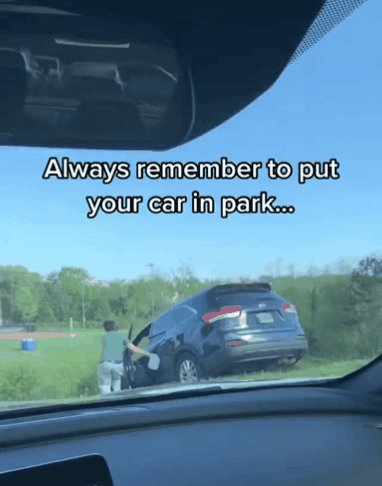 Когда не поставил машину на паркинг