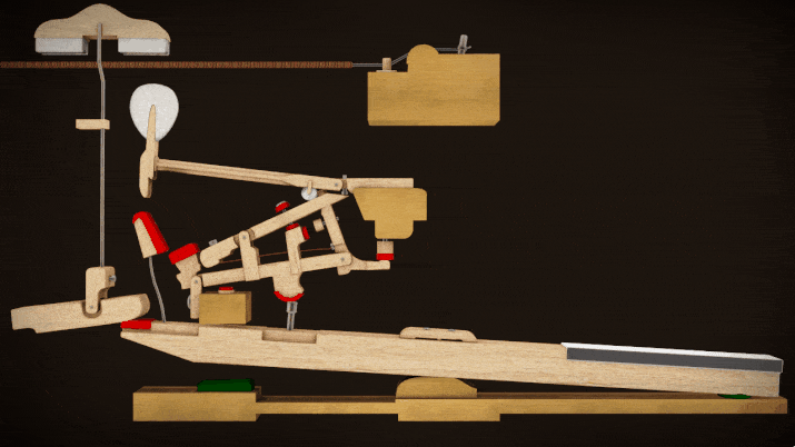 А так работает черная клавиша на пианино.