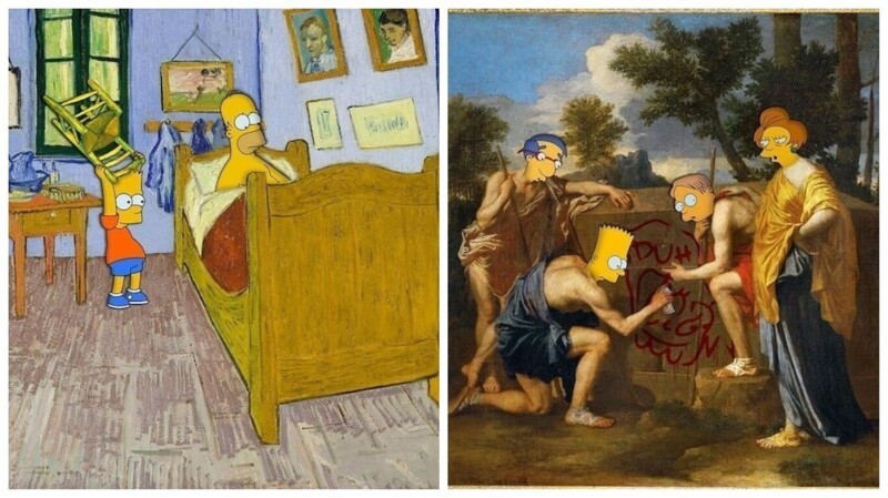 Поклонник "Симпсонов" переосмысливает классические полотна