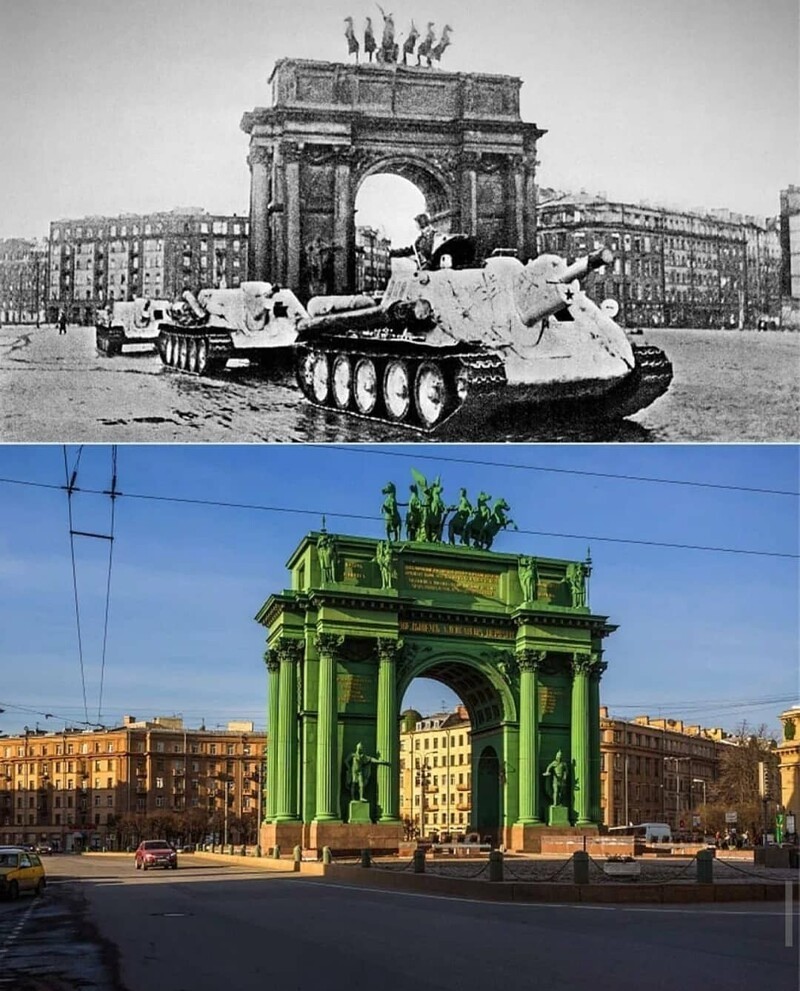 Нарвские триумфальные ворота 1941