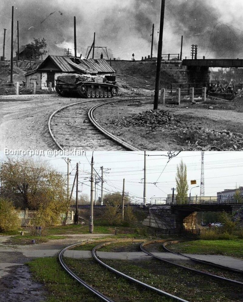 Иногда автор инстаграма публикует фотосравнения не только родного города, вот кадры из Волгограда тогда и сейчас