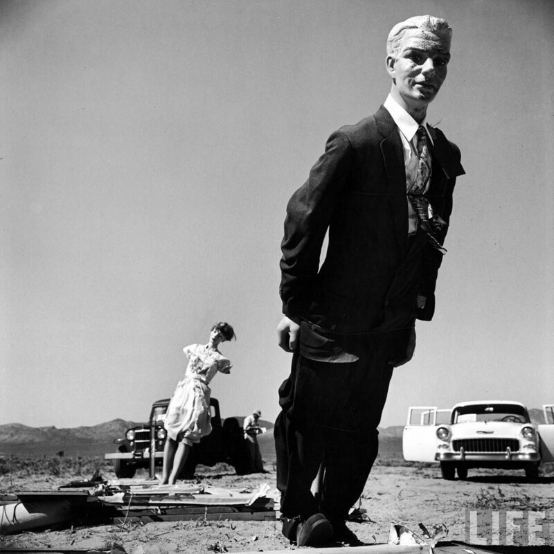 35. Манекены на атомном полигоне в Неваде; 1950-е годы