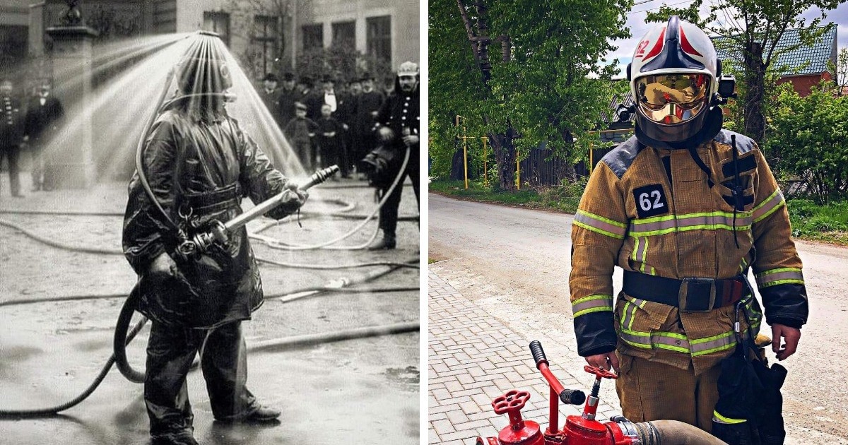 Безумные факты. Профессии СТО лет назад. Пожарники раньше и сейчас. Пожарные раньше и сейчас фото. Безумный факт.