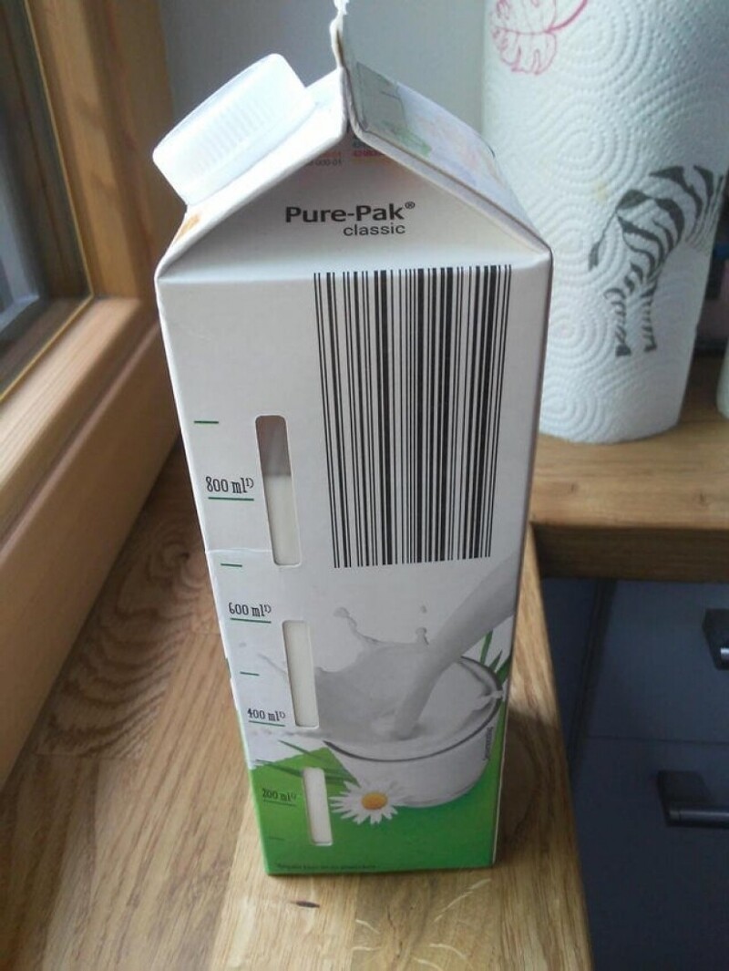 Так просто и так удобно: коробка, которая показывает сколько молока осталось
