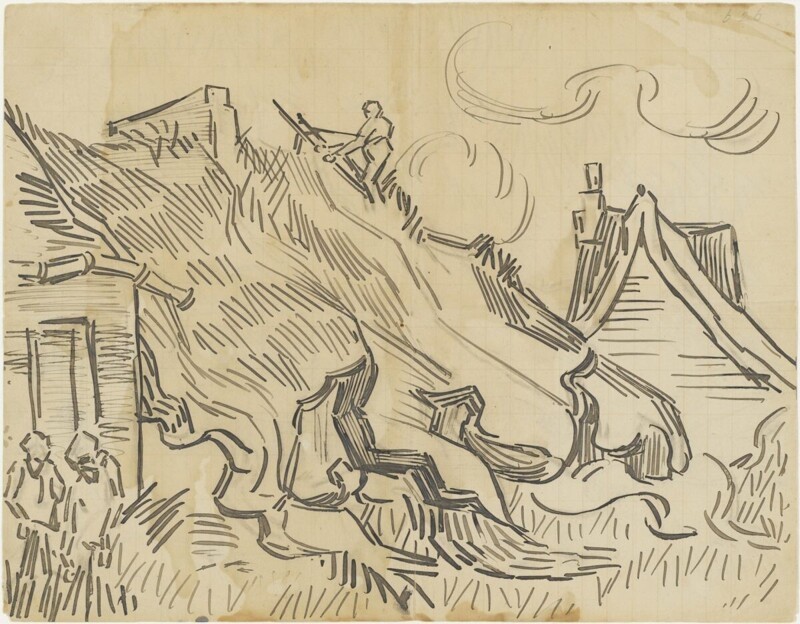 Дома с тростниковыми крышами, 1890 г.
