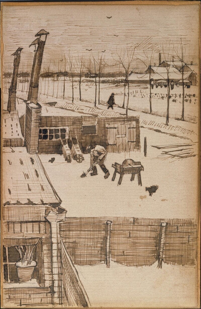 Заснеженный двор - март 1883 г.