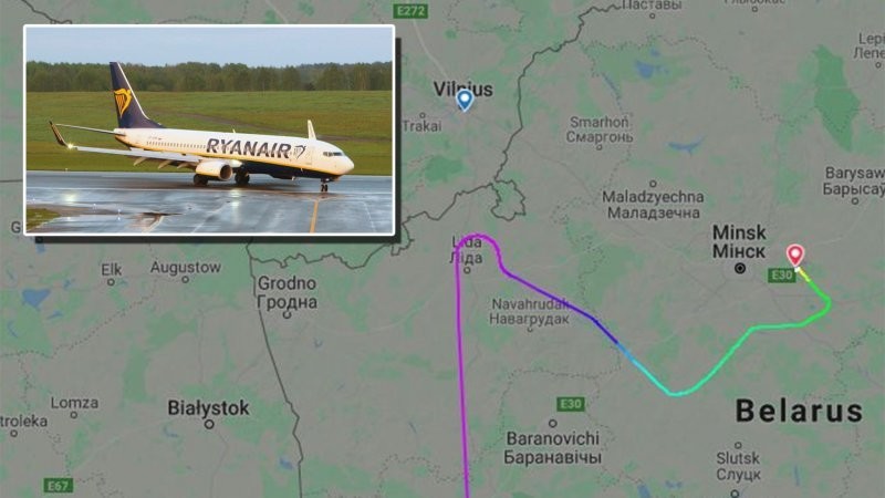 На карте маршрута самолета видно, что во время маневра на белорусский аэропорт, до пункта назначения оставалось совсем ничего. Но пилоты все же приняли решение лететь в Минск
