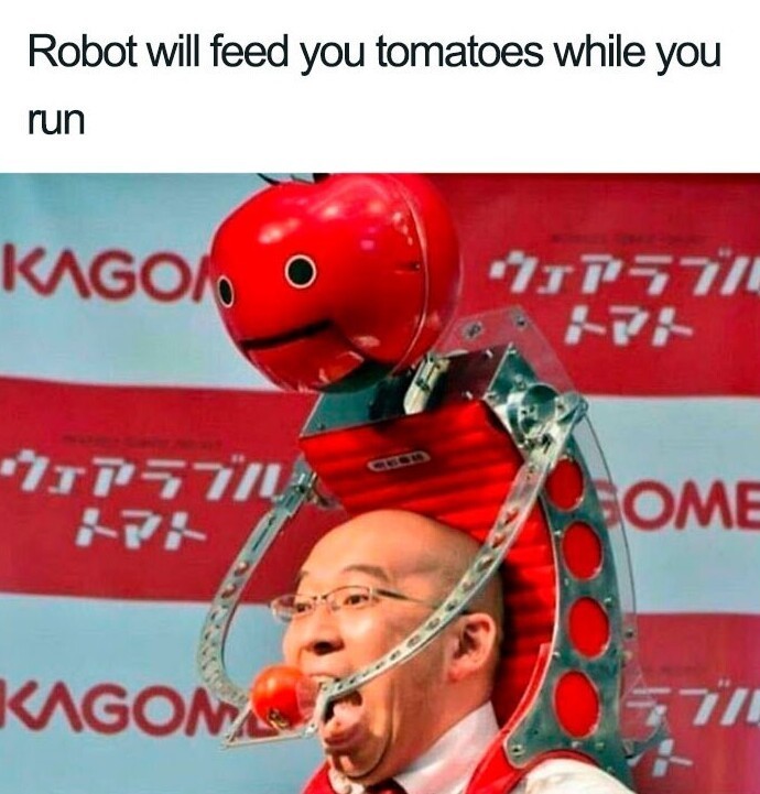 Робот-томатоид: он кормит владельца помидорами на ходу