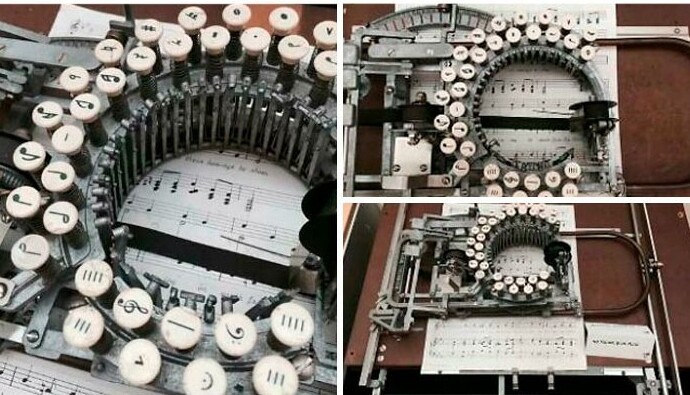 Печатная машинка для печатания нот