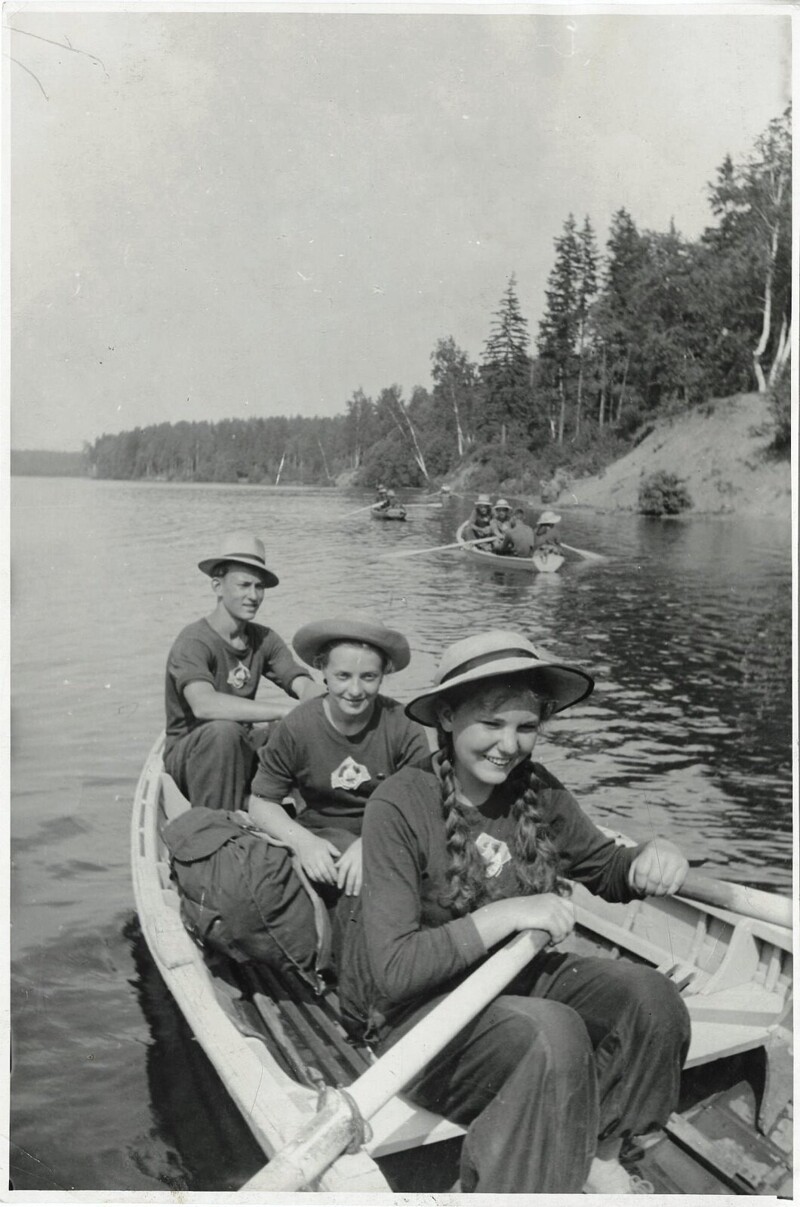 1952-1954. Детский туризм. На Химкинском водохранилище