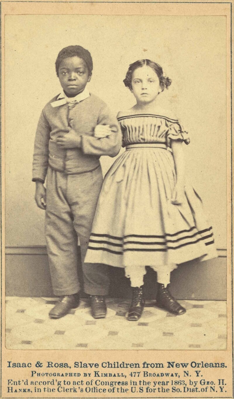 Исаак и Роза, бывшие рабы из Нового Орлеана, 1863 г. Фотография сделана в Нью-Йорке