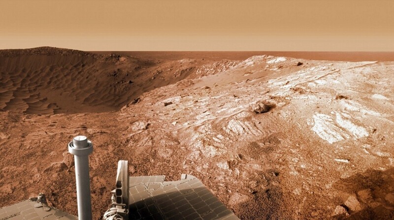 Снимок поверхности Марса с американского марсохода.
