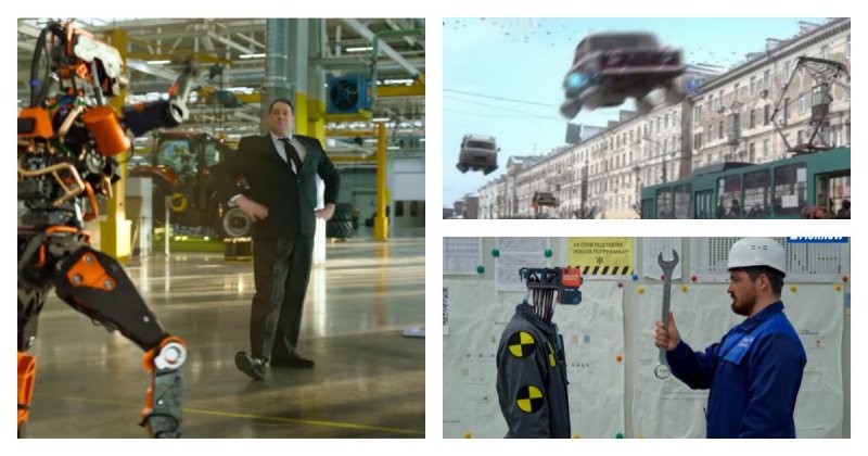 Авторы "Киберфермы" опубликовали новое видео с Наливкиным, роботами и танцующим "Рогозиным"