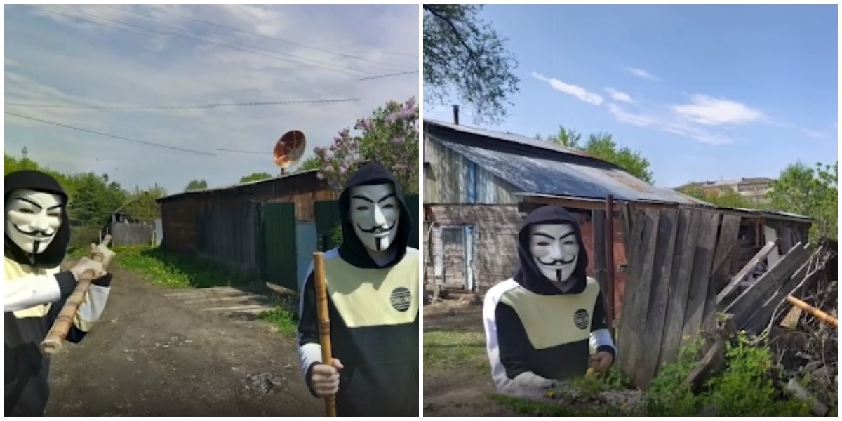 Российский школьник в маске Гая Фокса стал звездой Google Maps