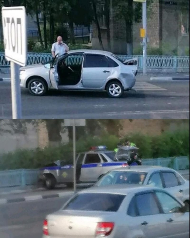 В Ульяновске во время погони машина ДПС  попала в аварию