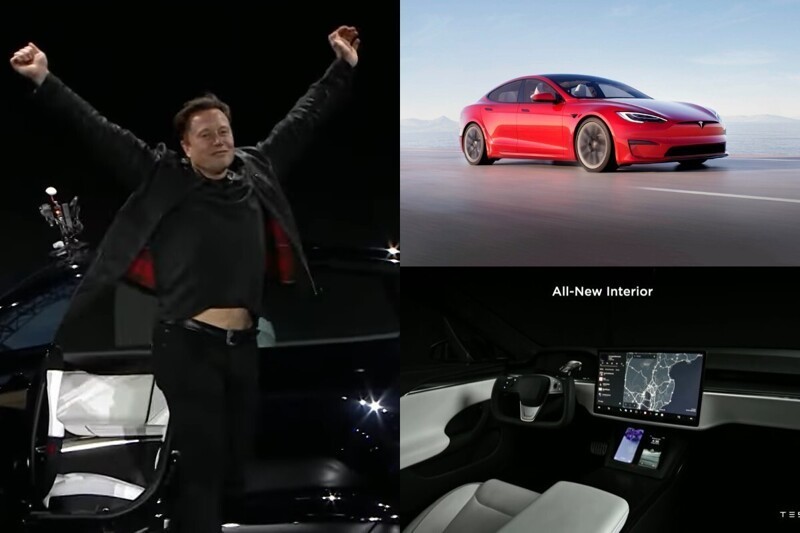 Илон маск о крокусе. Элон Маск электромобиль. Tesla model s Plaid Илон Маск. Новая машина Элон Маск.
