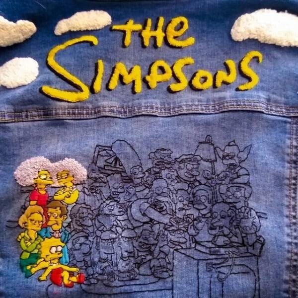 14. "Симпсоны" на джинсовой куртке