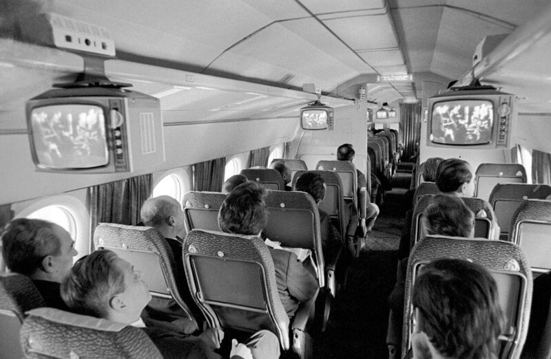 Гражданский воздушный рейс, оборудованный видеосистемой, СССР, 1969