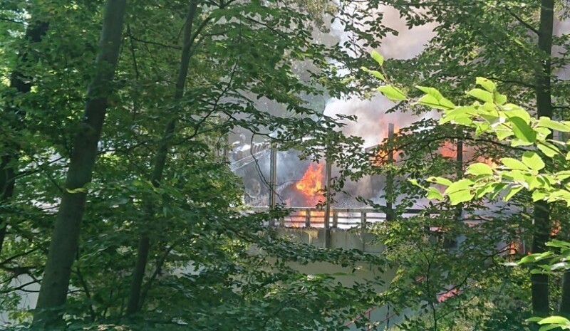 В Польше в  ДТП загорелись танки