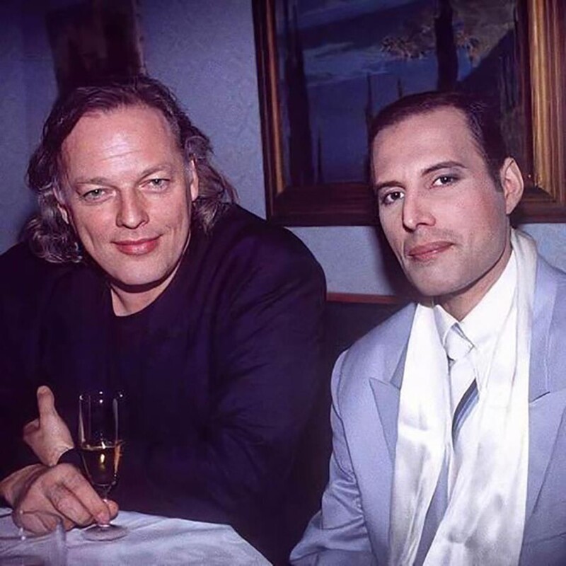 Фредди и Дэвид Гилмор в Лондоне 18 февраля 1990 года