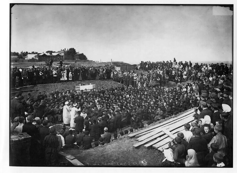 Закладка городской соборной мечети в Нижнем Новгороде. 1902 г. Негатив 18 × 24 см.