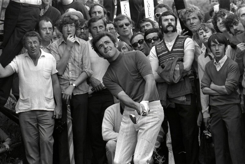 Июль 1971 года. Тони Джеклин, звезда британского гольфа. Открытый чемпионат Великобритании по гольфу. Фото Bob Thomas.
