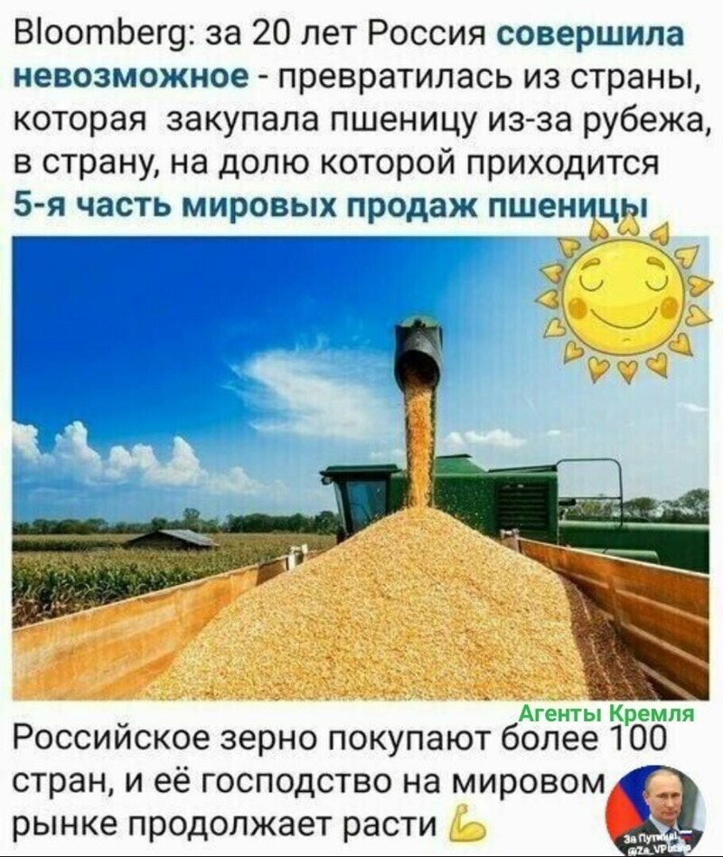 Страна зерноколонка мирового уровня