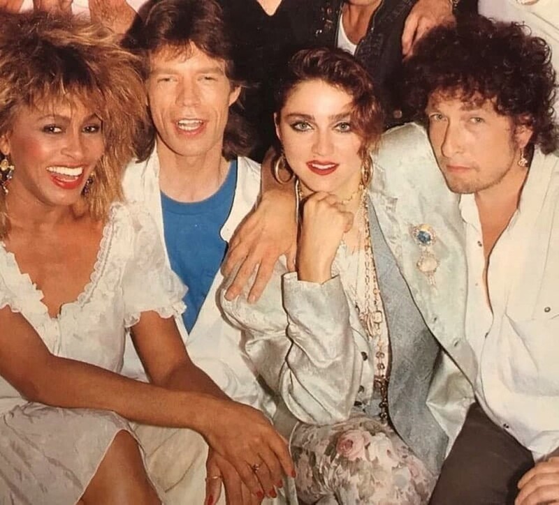 Тина Тернер, Мик Джаггер, Мадонна, Боб Дилан - за кулисами Live Aid, 1985 г.