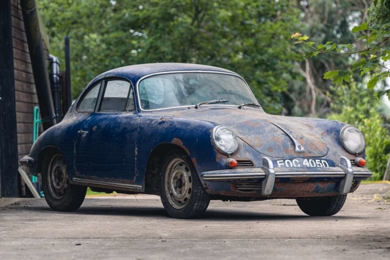Редкий Porsche 356C пробуждается после 44-летнего сна и отправляется на аукцион
