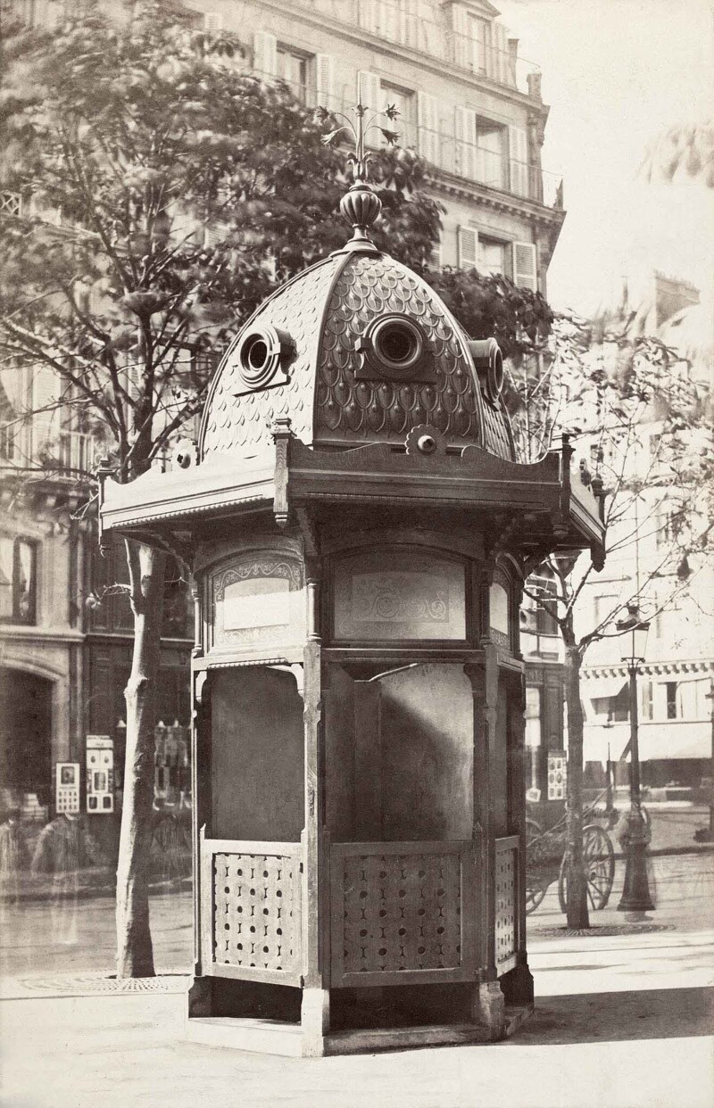 Старинные общественные писсуары Парижа, 1865-1875 гг