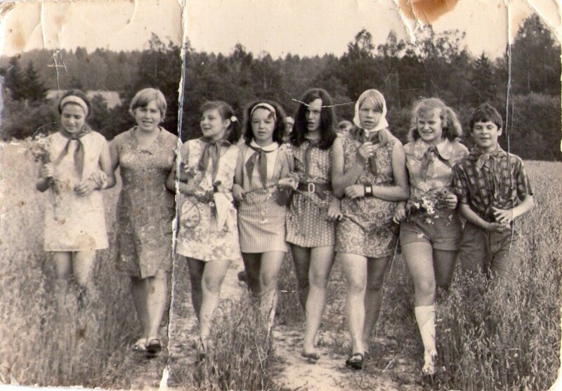 Пионеры в деревне, 1974 год, СССР